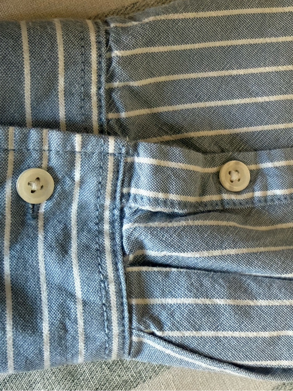 Long Sleeve Mini Shirtdress - Blue Striped XXL - Picture 6 of 7